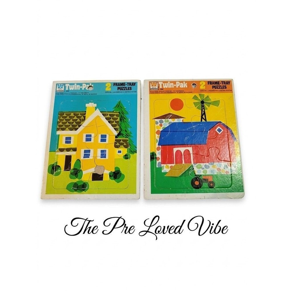Whitman frame tray puzzle Katie on a swing Vintage Jigsaw Puzzle